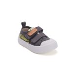 D.D.Step szürke orrvédős tépőzáras gyerek vászoncipő krokodil mintával