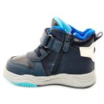 Sötétkék weestep felirtos kisfiú bőr cipő