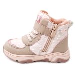 Rózsaszín kislány szívecskés weestep bakancs