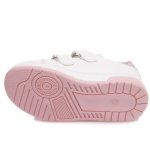 Fehér-rózsaszín színű, weestep  bőr sportos gyerekcipő lányoknak.
