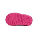 Ezüst D.D.Step cipő virág mintákkal és rózsaszín talppal