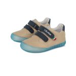 Bézs D.D. Step kisfiú gyerekcipő kék tépőzárakkal