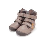 D.D.Step W063-62643 Chocolate – barna barefoot bélelt téli fiú bokacipő