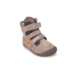 D.D.Step W063-62643 Chocolate – barna barefoot bélelt téli fiú bokacipő