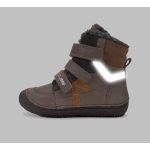 D.D.Step W063-62643 Chocolate – barna barefoot bélelt téli fiú bokacipő